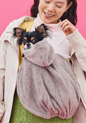 ドッグスリングと併用可能な冬用フリースブランケット