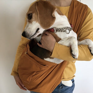 化繊と違い、帆布の感触は人にもワンコにも優しいです