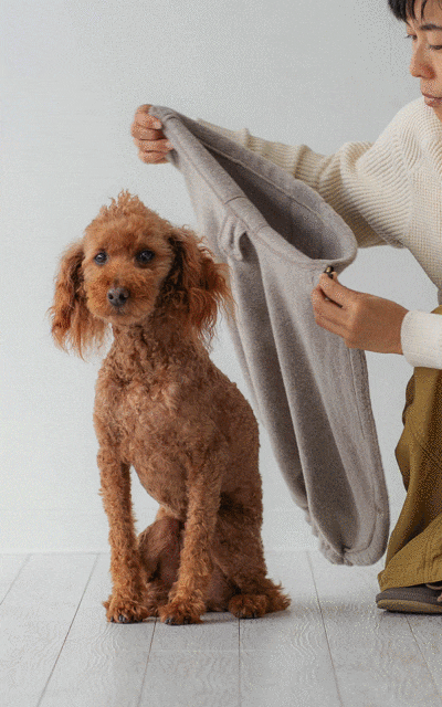 ブランケットは1秒で簡単に装着可能