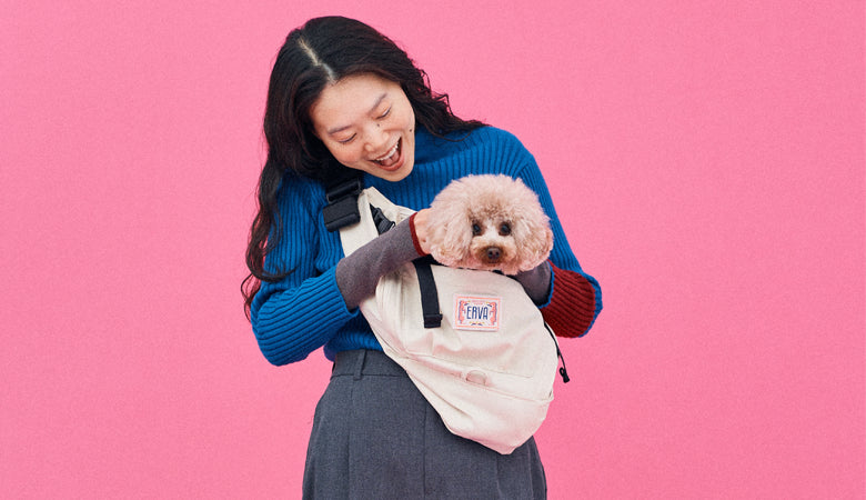 1-4kg用の犬用抱っこ紐｜ふんわりライトベージュ
