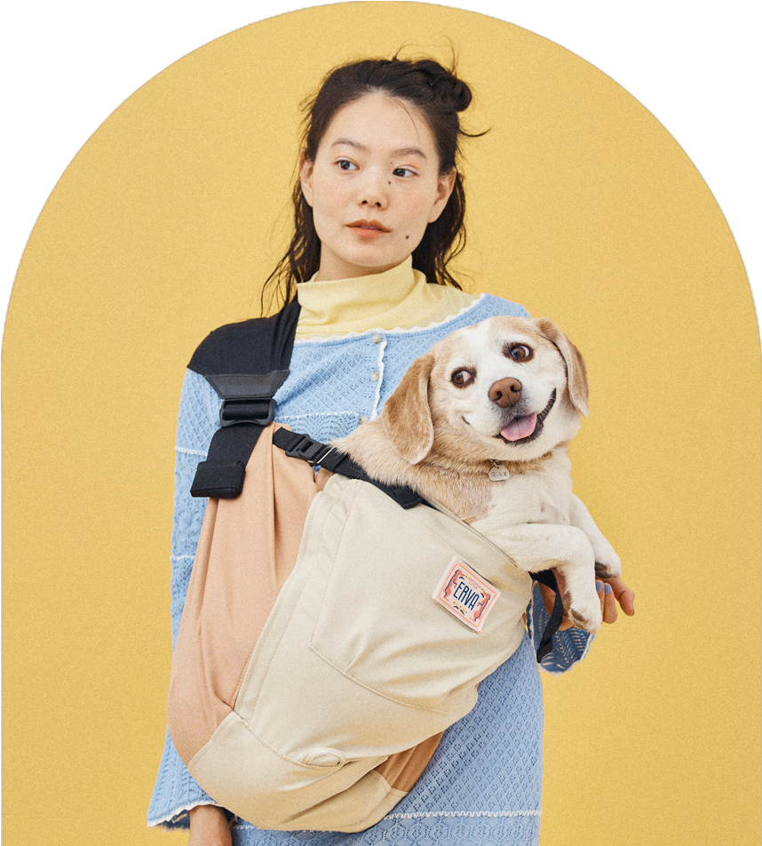 15-20kg用の犬用抱っこ紐 | くつろぎピンクベージュ