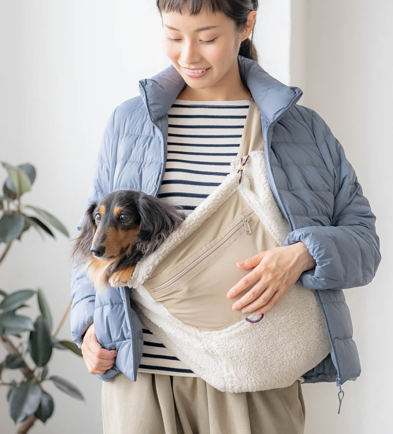 ervaスリング　播州織　S エボニアイボリー erva シンプルドッグスリング エボニアイボリー(1kg-15kg対応)楽天市場